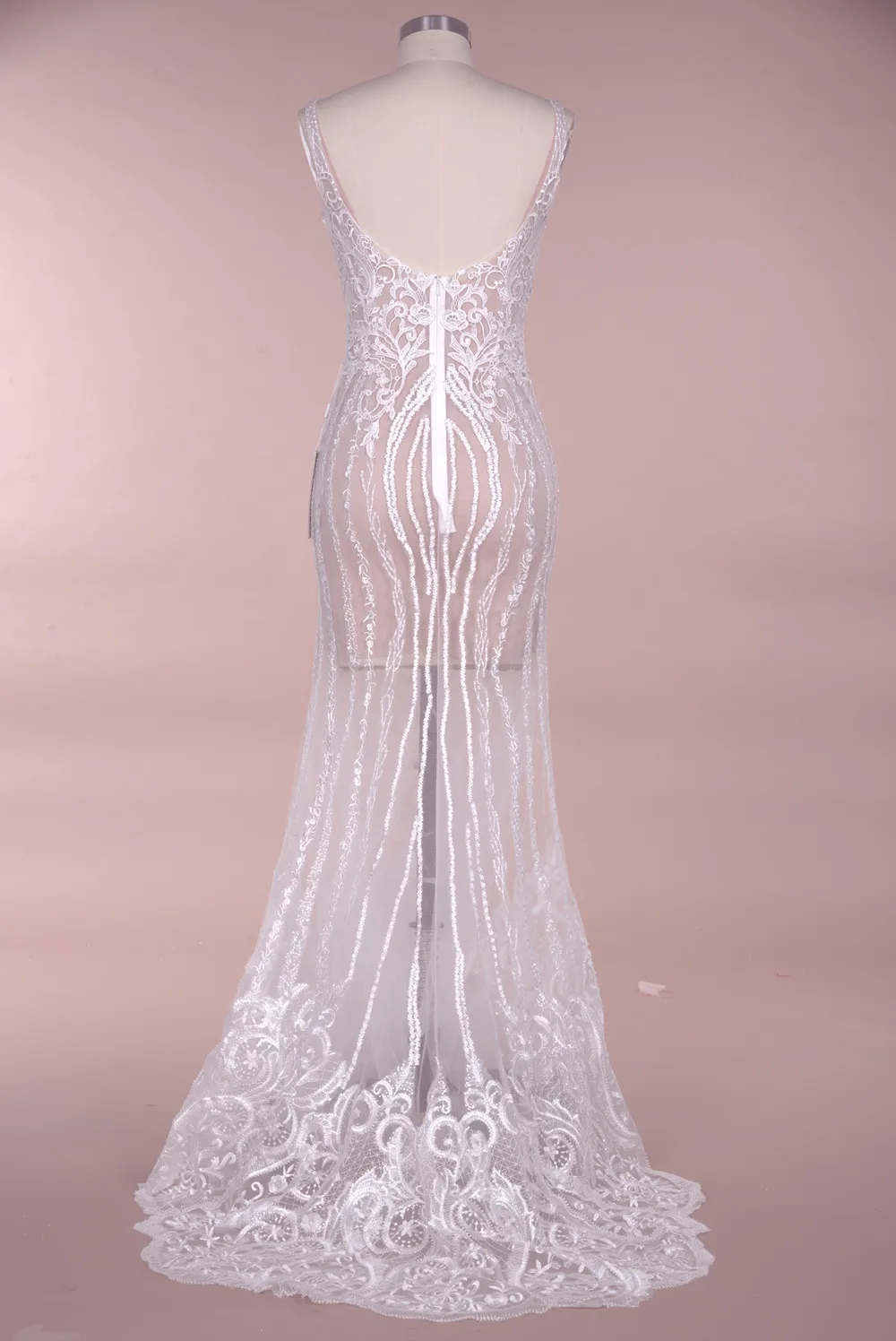 Vestidos De Novia Великолепные Свадебные платья Русалка Robe de Mariee сексуальное свадебное платье с v-образным вырезом, свадебное платье с бисером и кружевной аппликацией