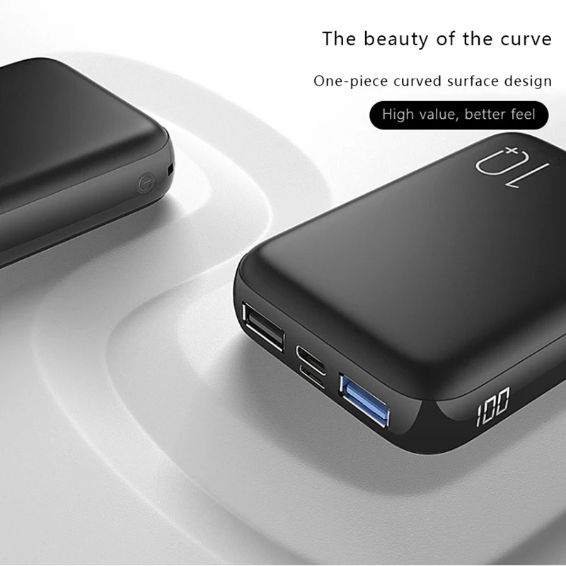 Внешний мини аккумулятор емкостью 20000 мАч Tpye C Micro USB Intput быстрое зарядное