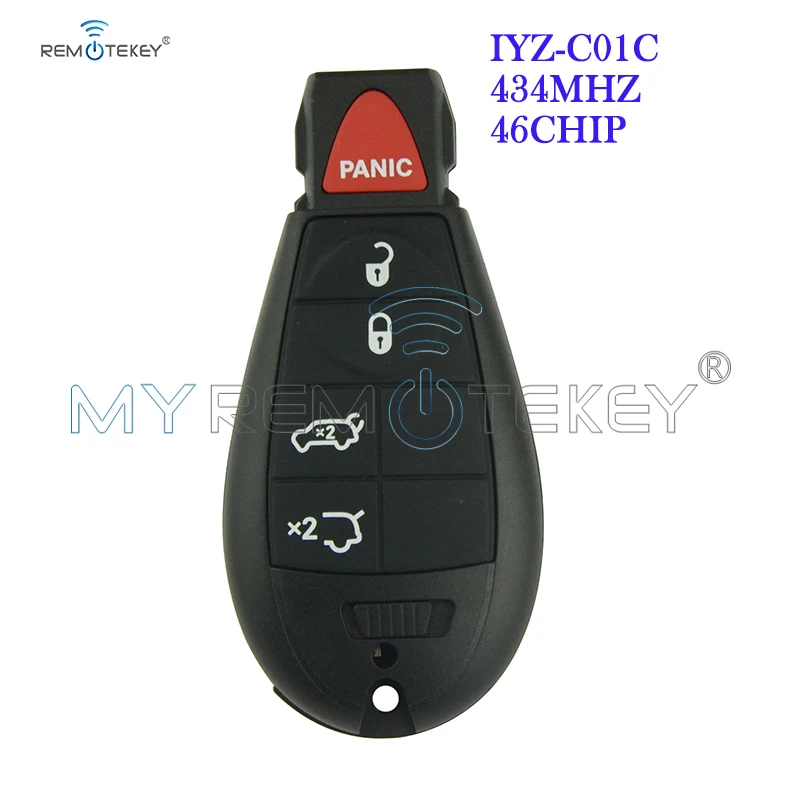 Remtekey #6 Fobik Key 434Mhz IYZ-C01C For Chrysler For Jeep Grand Cherokee 2008 2009 2010 2011 2012 Town & Country 300