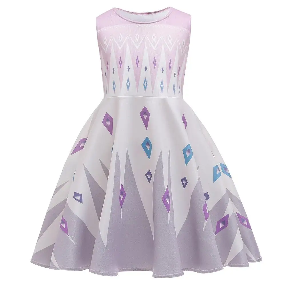 

Girls Elsa Anna Costume Dress Elsa 2 Dress Princess Party Children Clothes Fantasia Vestidos