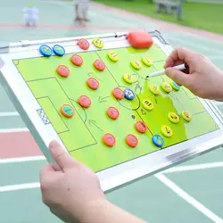 1 Set Erasable Coaching Board Aluminum Alloy Suspensible Magnetic Training Clipboard for Coach