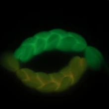 24 дюйма 100 г Светящиеся большие синтетические косы Сияющие волосы в темноте мягкие плетеные волосы для наращивания Рождественский подарок Eunice волосы