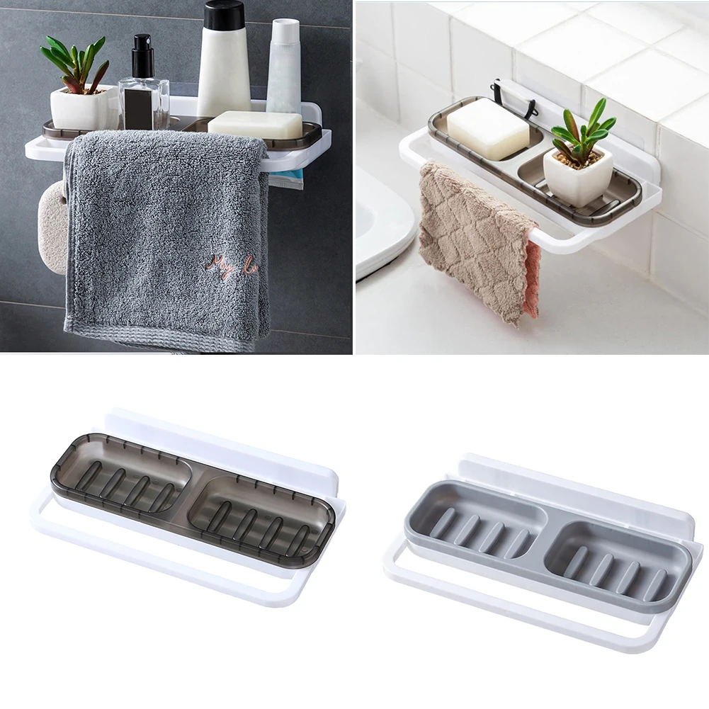 

Soap Holder Creative Soap Box Bathroom Holder Wall Mounted Soap Dish Hanging Rack Tool Multifunctional Used Towel Home Bathroom