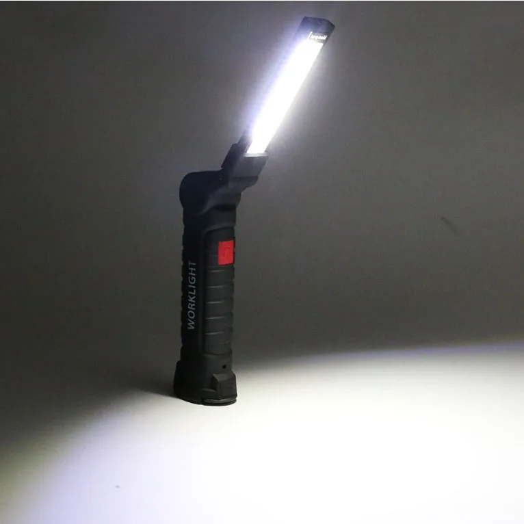 

LED Flashlight Portable COB Handheld Movable USB Charging Work Light Multi-functional Folding Emergency Lights Inspection Lamp