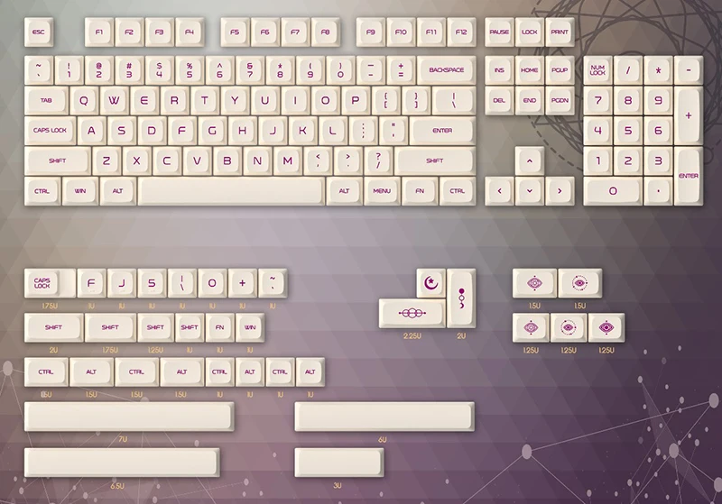 Milk purple 138 key BGKC XDA молочно-фиолетовые Светосильные сублимационные чернила PBT keycap для проводной USB механической клавиатуры Cherry MX switch keycaps - Цвет: Milk purple 138 key