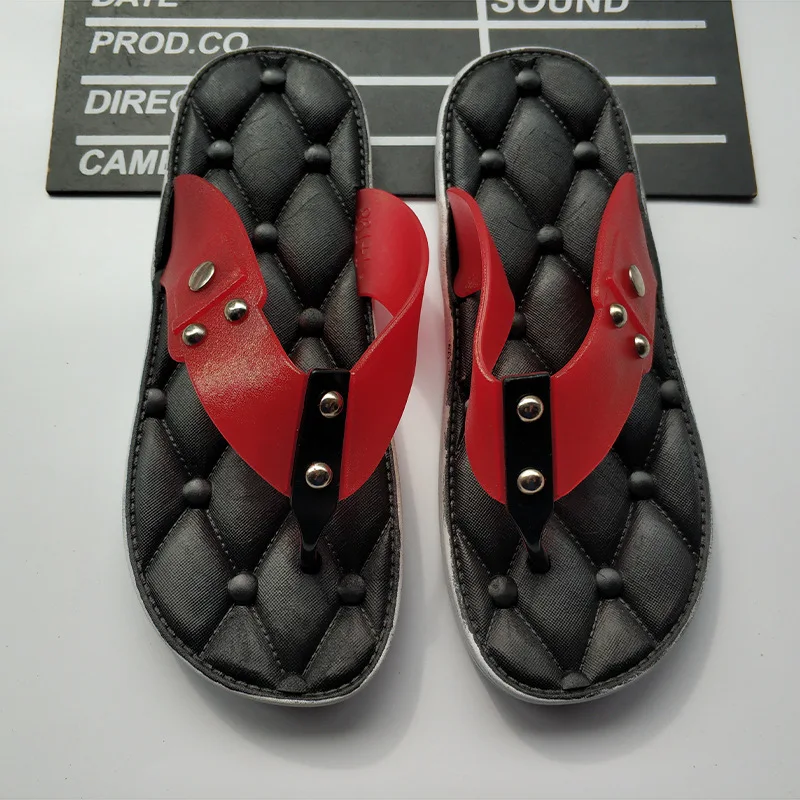 

Summer Mold Plastics Slipper Cool Mixed Colors Fashion Simple Anti-slip Cool Open Toe Drag Men's Beach Slippers Men's