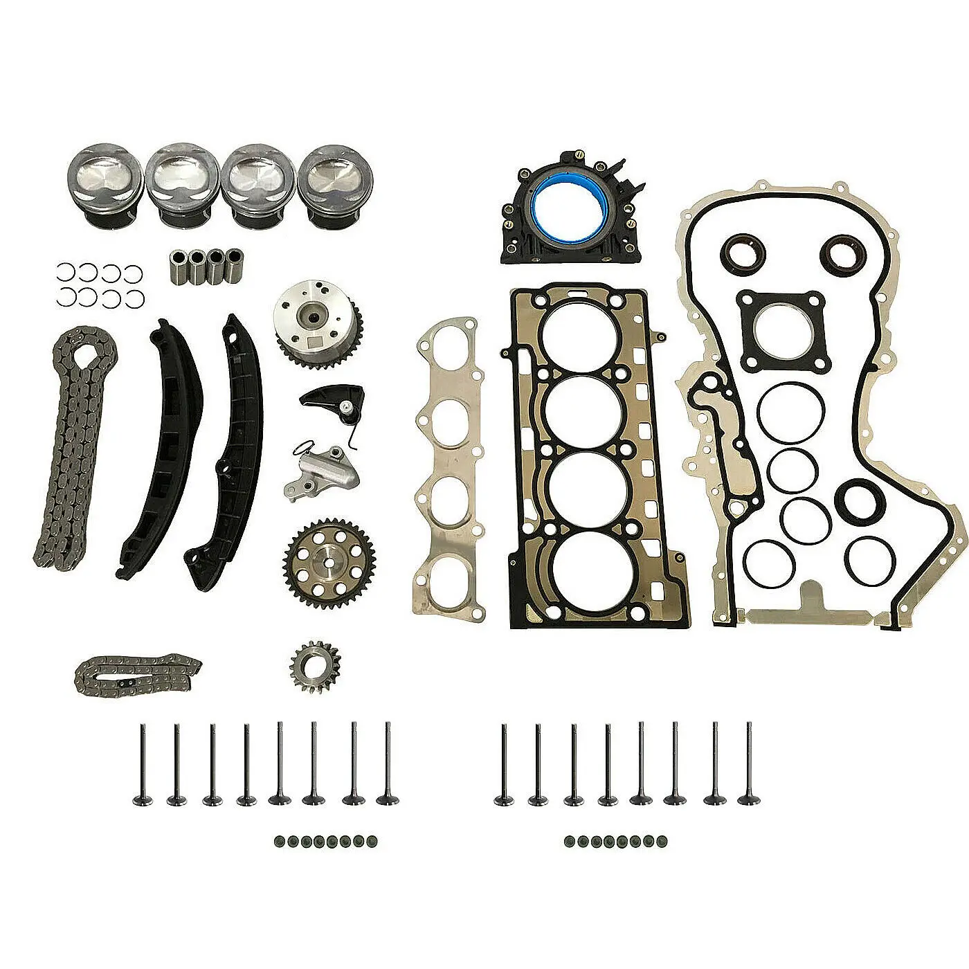 AP01 Engine Repair Kit Pistons STD + Timing Chain Kit + Head Gaskets