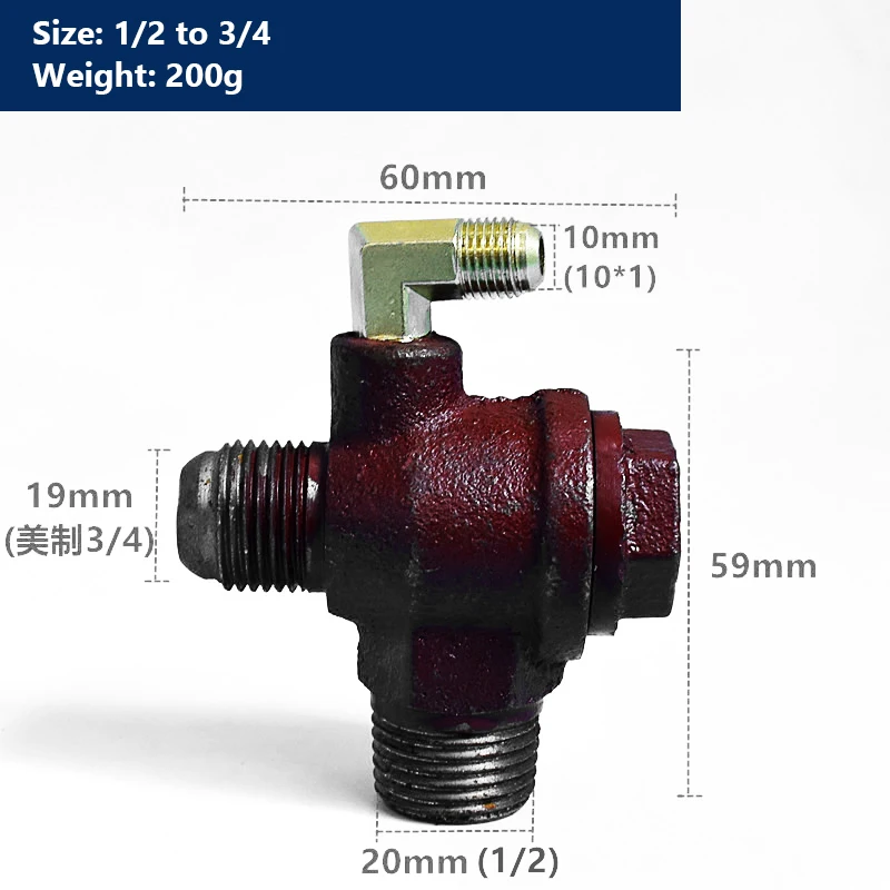 Воздушный компрессор теплоотвод обратный клапан чугунный внутренний/мужской пневматический клапан обратного клапана коннектор безмасляный компрессор - Цвет: DN15 to DN20