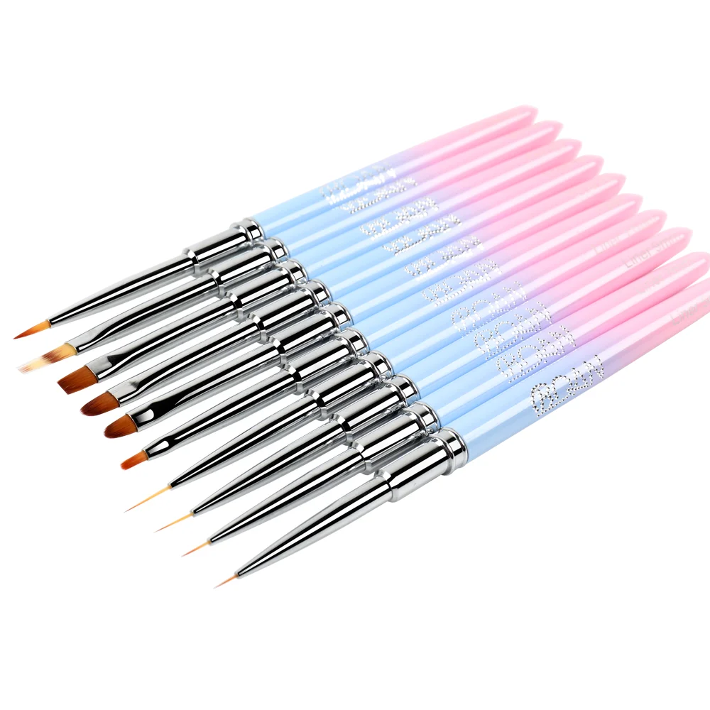BQAN #4#6 Nail Brush Oval Brush Nail Art Nail Art Painting Drawing Brush Beauty Nail UV Gel Drawing Painting Pen Manicure Tools 4