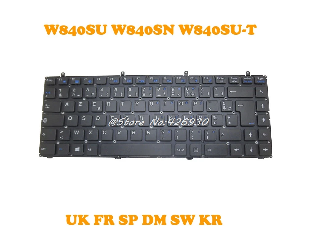 

Клавиатура UK SW FR для CLEVO W840SU MP-12R76E0-430 MP-12R76GB-430 MP-12R76F0-4306 MP-12R73K0-430 MP-12R76DK-430