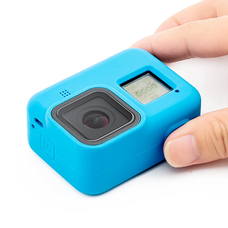 Мягкий силиконовый чехол для Gopro Hero 8, силиконовый защитный чехол для Gopro 8, аксессуары для экшн-камеры(синий