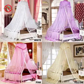 

Round Dome Ceiling Mosquito Net Bed Canopy Dome Lace Netting Fly Insect Protection Modern Home Decorative Mosquito Net