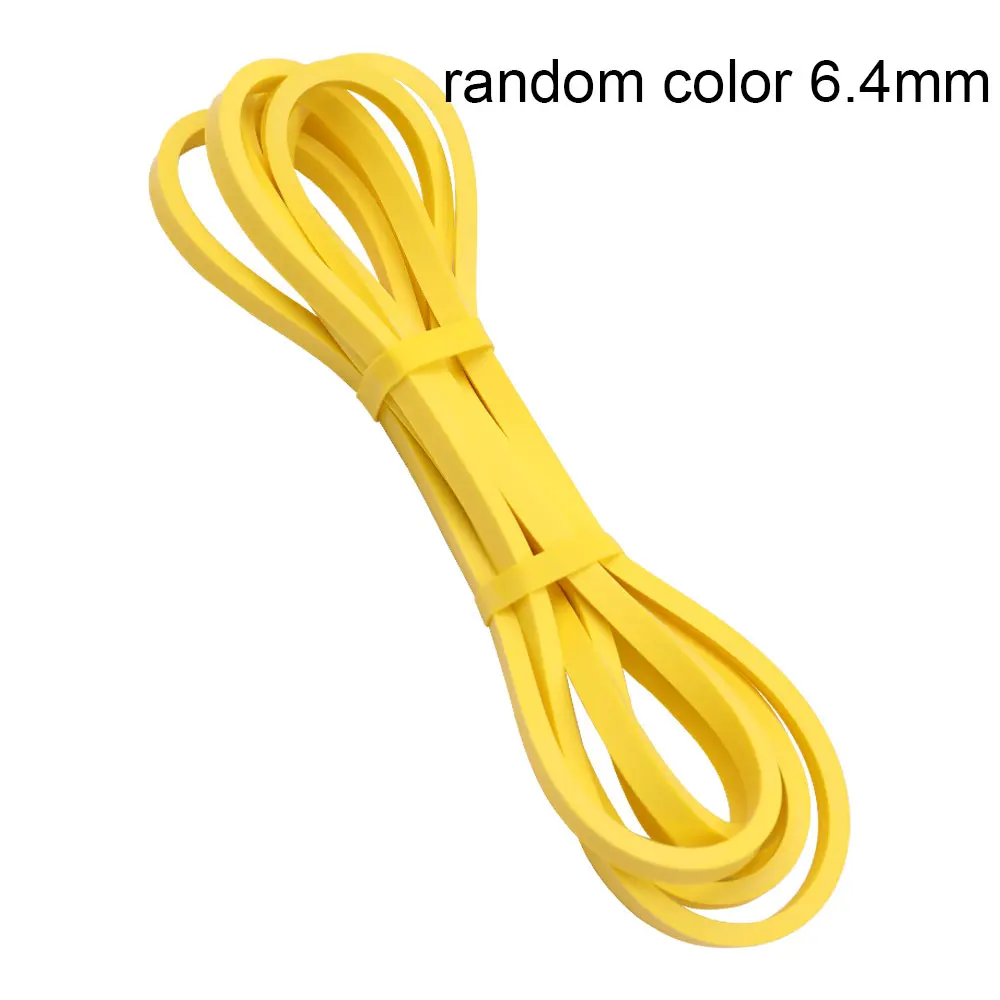 6.4mm color random Новая эластичная лента для упражнений, тренировочный пояс для занятий йогой, эластичная лента для упражнений, растягивающая петля для тренировок - Цвет: 6.4mm color random