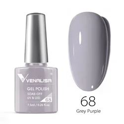 VENALISA 120-Color Glitter Nail Gel Polish - Organic Semi-Permanent UV LED Varnish, 7.5ml (68 new color)
