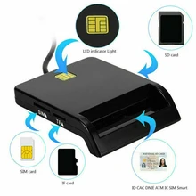 

USB2.0 Smart Card Reader ID TFMS CAC DNIE ATM IC Built-In TF SD SIM Phone Card Slot For Smart Tax Declaration Bank ID