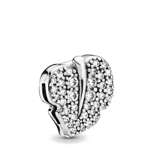new 925 silver Reflections Clip Beads heart daisy waterdrop leaf white  Charms  Beads Fit Original  Women Bracelet