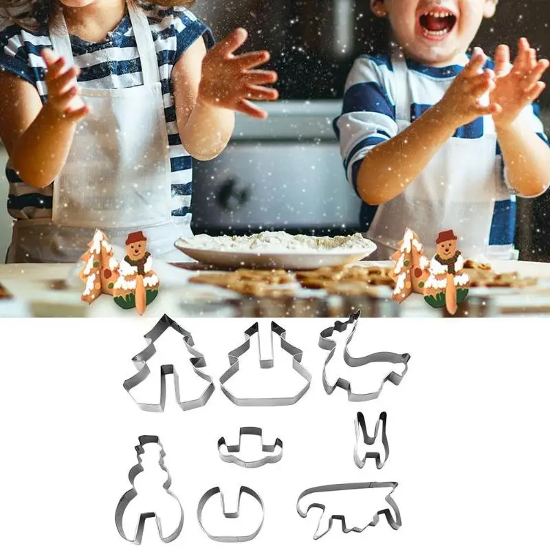Прочный DIY печенье, торты Рождественский снеговик форма для печенья сплошной цвет нержавеющая сталь износостойкий Плунжер Инструменты для выпечки дома