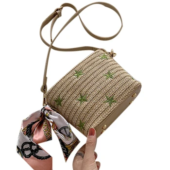 

Fashion Wild Ride Western Style Straw Packet Beach Woven Bag Messenger