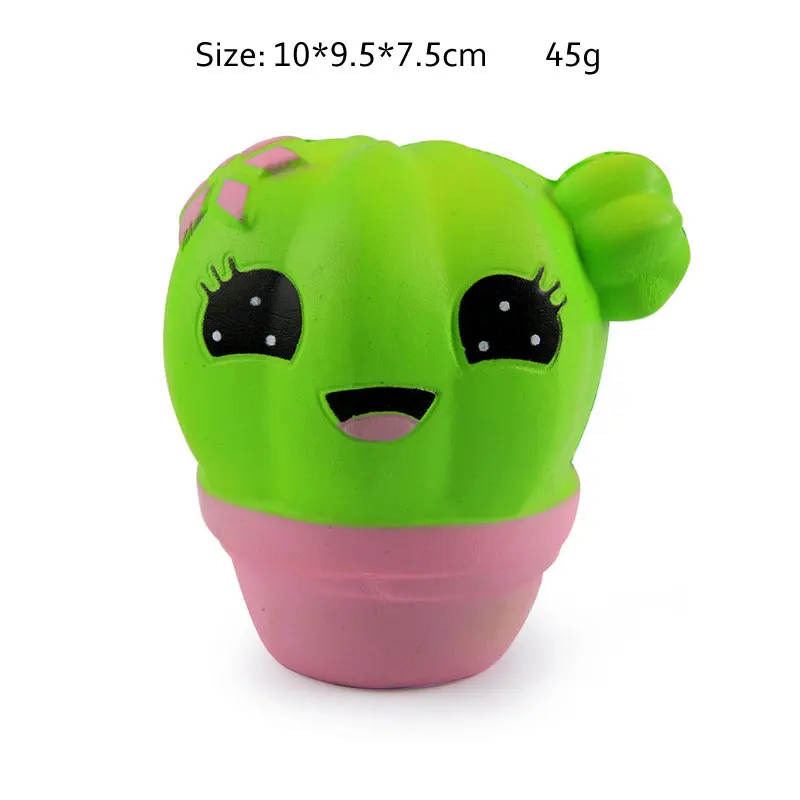 New Squishy Toy Simulation Moon Unicorn Shape Slow Rebound PU Decompression Toy Squishy Slow Rising Anti Stress Reliever Toy - Цвет: 10cm cactus