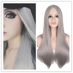 SuQ Women's Long Straight Wig Hair Synthetic Natural Cosplay Party Light Brown Heat Resistant Daily Fashion Wigs