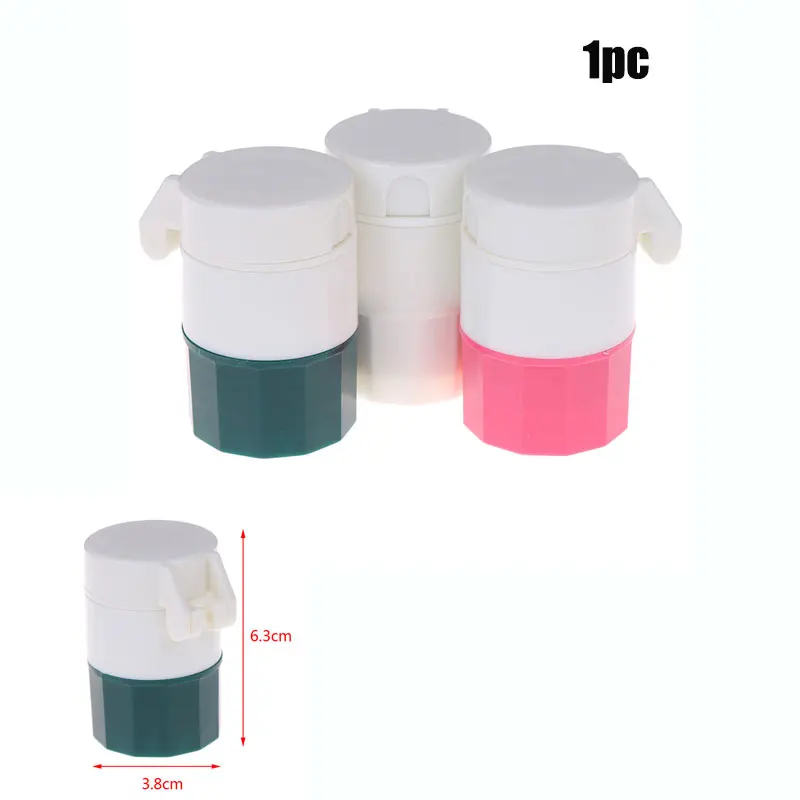 Portable 4 in1 Grinder Splitter Tablet Cutter Divider Storage Case Pill Box 4 Layer Cutting Tablets Pill Cutter Medicine Crusher