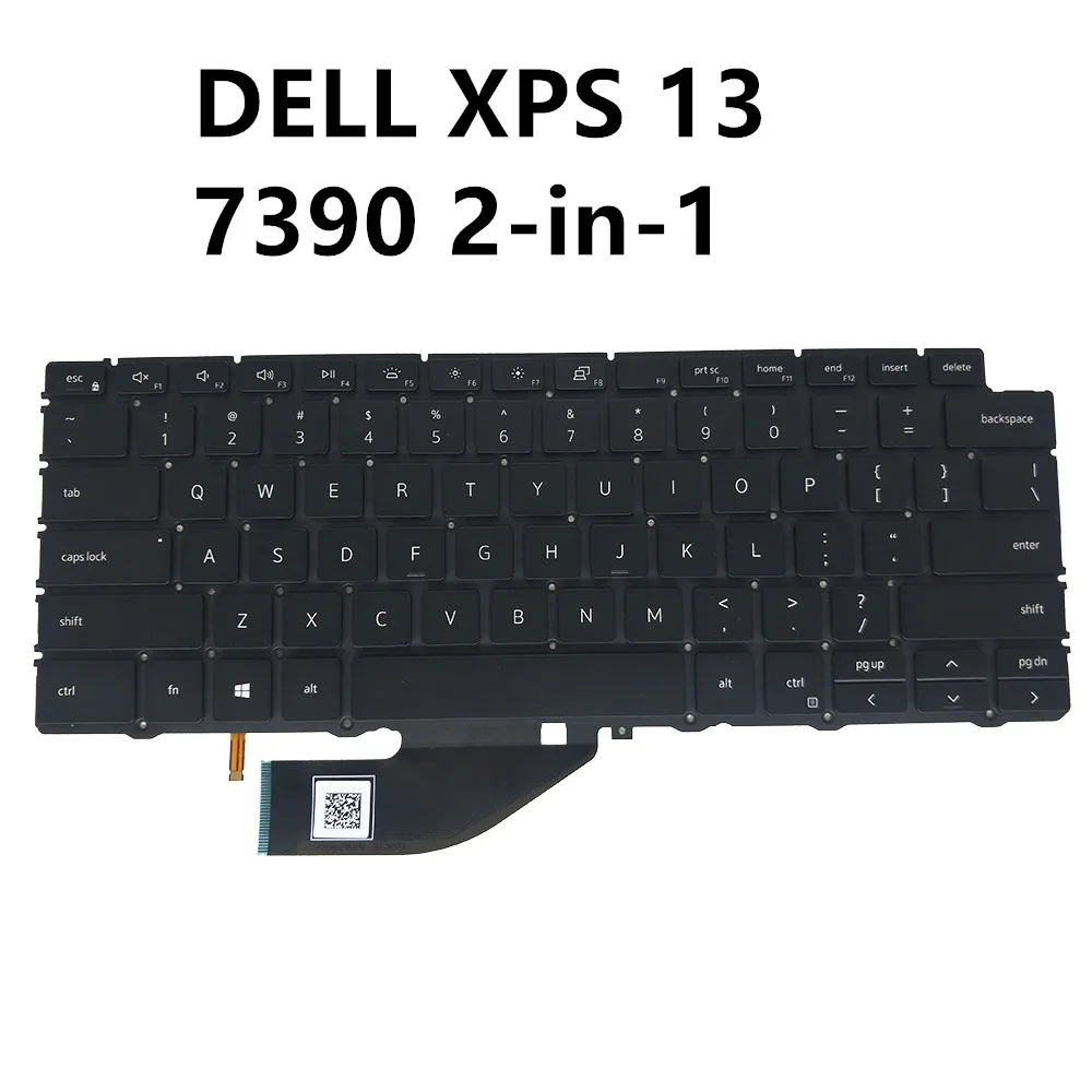 

US Laptop Backlit Keyboard For Dell XPS 13 7390 2-in-1 4J7RW English Backlight Keyboards/Teclado 04J7RW NSK-ET0BC PK132C91A00