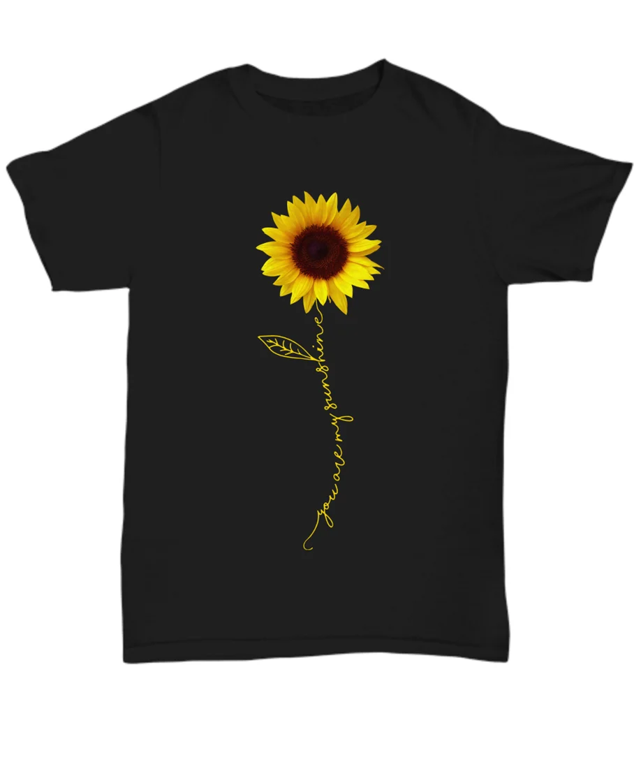 You Are My Sunshine Love Подсолнух хиппи Жизнь футболка подарки для девочек Женская летняя