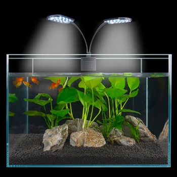 

Super Brightness 10W LED Aquarium Lighting Clip on Fish Tank 2 Head Plant Grow Lamp for Fish Aquatic Pet Led