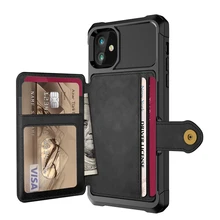 Business Leather Full Protection Phone Bag for Iphone 12 Pro Max Mini 11 6 7 8 Plus Xs Xr X Card Slot Black Anti-knock Cases