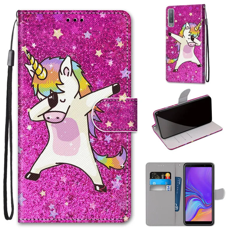 Phone Case Leather Cover Wallet Case For Samsung Galaxy A7 A6 A5 A8 A9