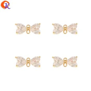

Cordial Design 30Pcs 5*12MM Jewelry Accessories/Earrings Connectors/Bowknot Shape/Genuine Gold Plating/Hand Made/DIY Charms