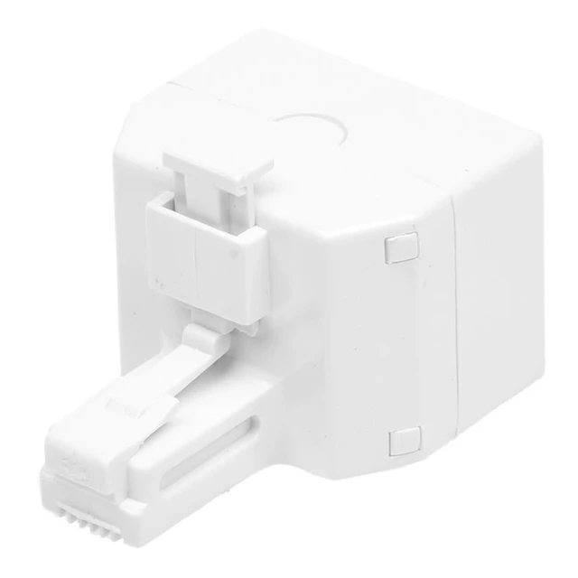 Adaptateur mural et séparateur pour téléphone fixe modulaire, 2 voies 6P4C  RJ11