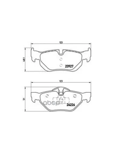 Колодки Тормозные Задние Brembo P06038 Brembo арт. P06038