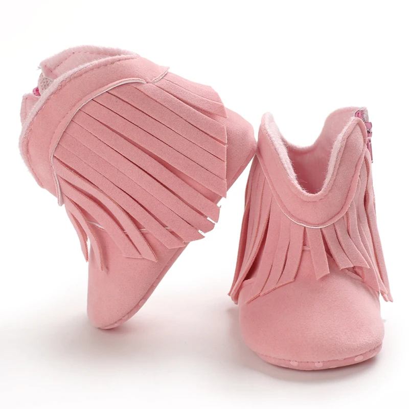 Men And Women Baby Winter Style Thermal Trainers 0-18Months Neonatal Indoor Walking Shoes Bed Shoes Fashion Tassels Soft Sole casual shoes baby slippers indoor slippers