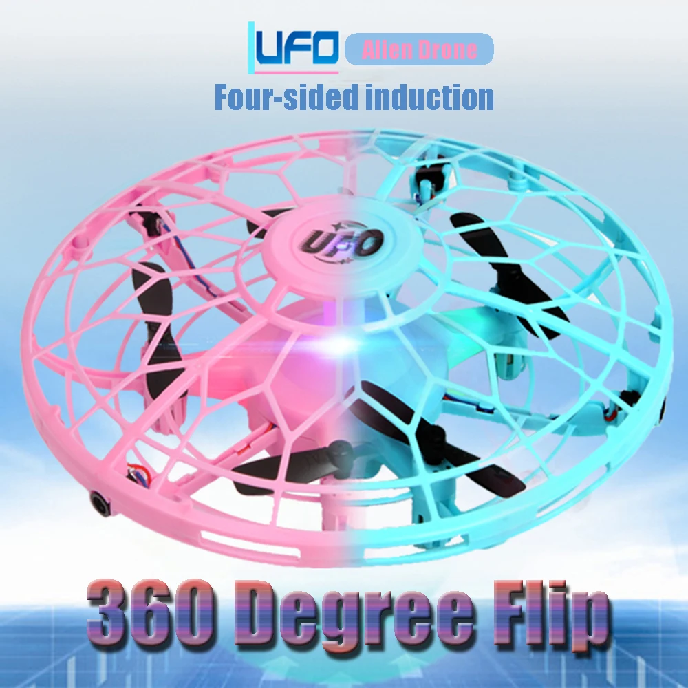 

360 Degree Flip Gesture Control UFO Drone Mini Induction Aircraft Infrared Sensing Toys Gifts Kids Children Boy Indoors Outdoors