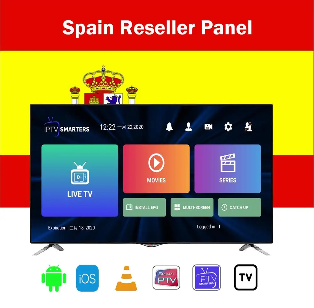 

Reseller Panel iptv Spain control panel with credits contains 8000+Live for IPTV resellers IPTV M3U Netherland French