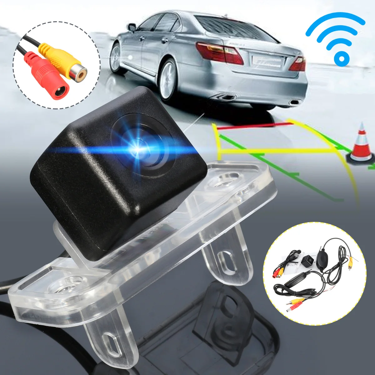 Автомобильная Беспроводная HD CCD камера заднего вида парковочная для Mercedes Benz E Class