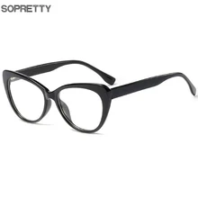 Черные/Черепаховые женские кошачьи глаза, плоская зеркальная оправа для очков, PC оправа для женщин, по рецепту Близорукость F212