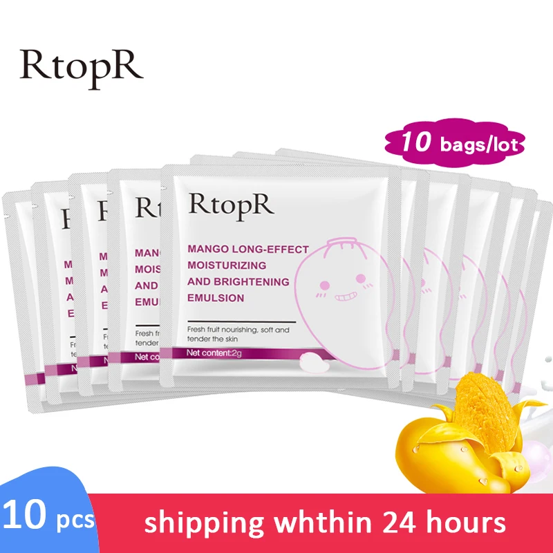 RtopR 10 unids/lote profundo hidratante emulsión hidratante cara Crema de cuidado de la piel blanqueamiento Anti caracoles levantar reafirmante belleza cuidado de la piel