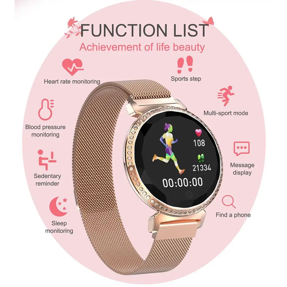

MC11 Luxury Women Heart Rate Blood Pressure Sleep Monitoring Smart Watch Bracelet Smartwatch Fashion Fitness Tracker