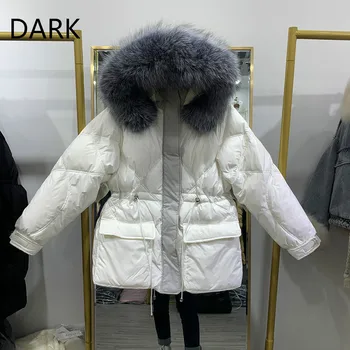 

2020 New Korean Version Of Anti-season Down Jacket Women's Big Fur Collar Bright Face Short Short Small Waist Fashion Jacket