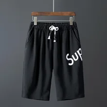 Спортивные шорты с буквенным принтом, мужские брюки из пяти частей, свободные повседневные штаны, прямые шорты bf, тонкие летние хлопковые дышащие