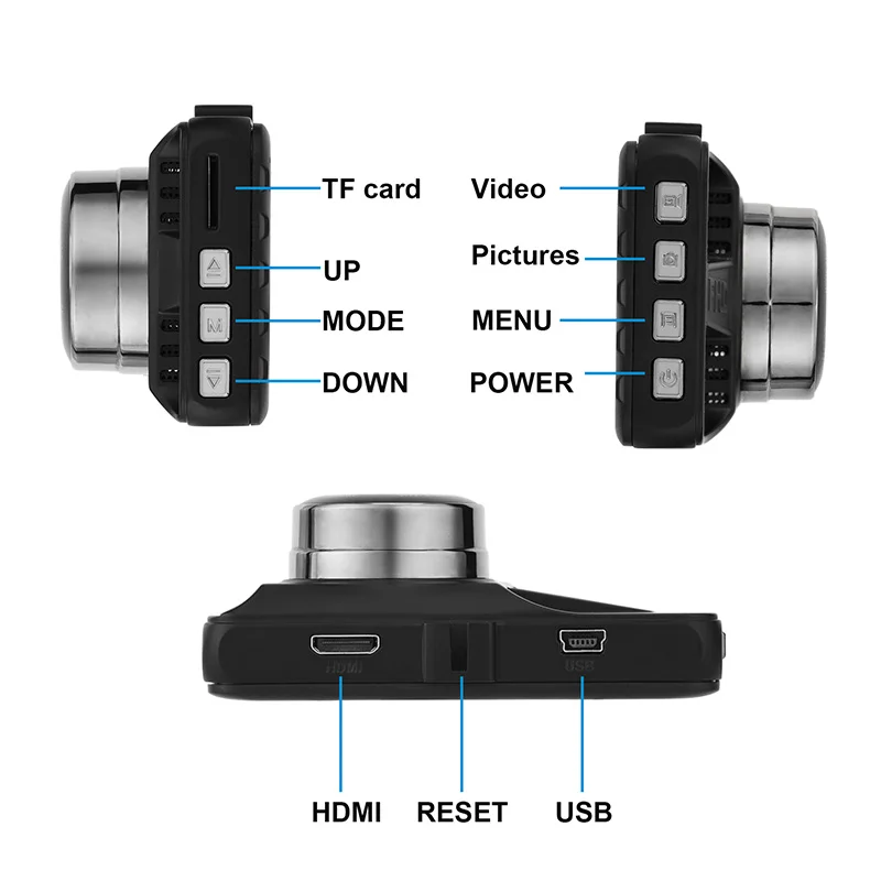 Dash Cam Автомобильный видеорегистратор 3 ''HD 1080P объектив Автомобильная камера рекордер авто камера dvr EDR Dashcam с датчиком движения ночного видения G