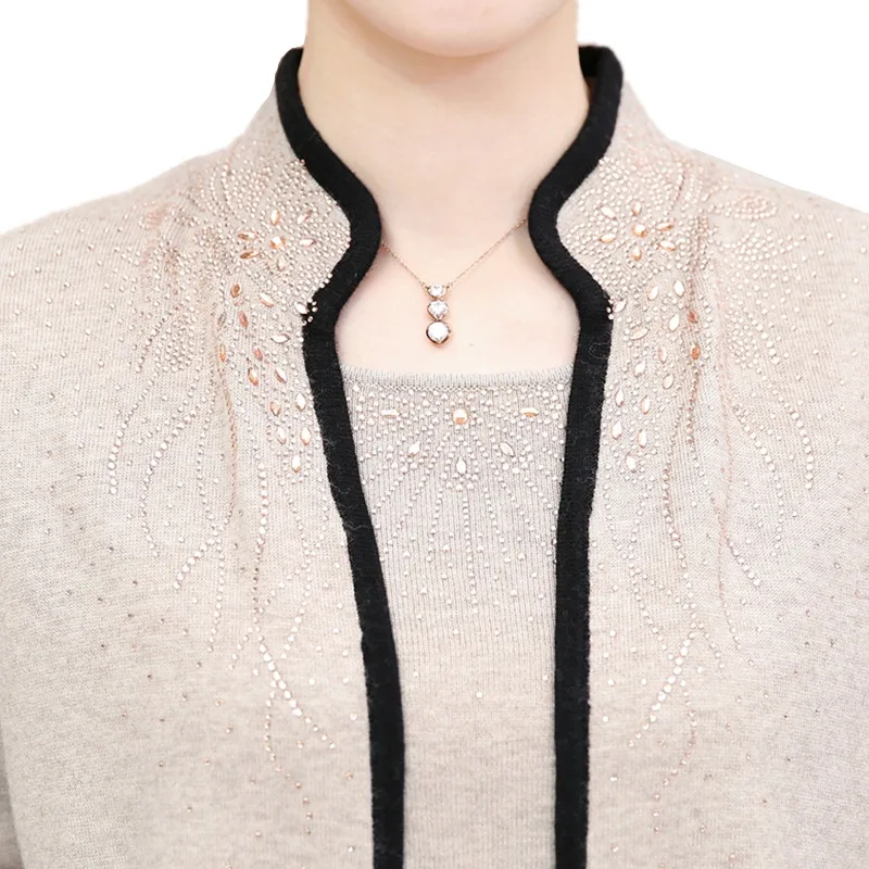 Женский кашемировый свитер теплый вязаный винтажный blusa tricot осень зима плюс размер поддельные свитера из двух частей Одежда для мамы