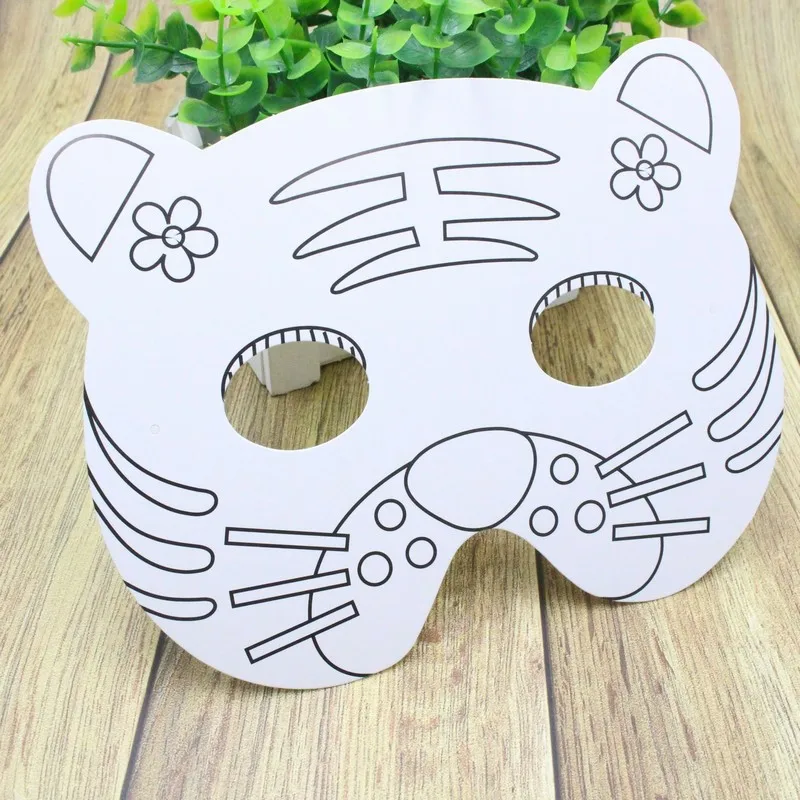 Дети DIY цветные Мультяшные животные картина маска Дошкольное граффити искусство ремесла игрушки творческие Рисование игрушки подарок для детей Дети