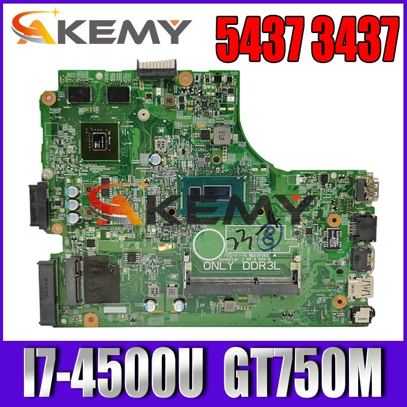 12307-2 материнская плата для ноутбука For DELL Inspiron 14R 5437 3437 оригинальная I7-4500U GT750M |