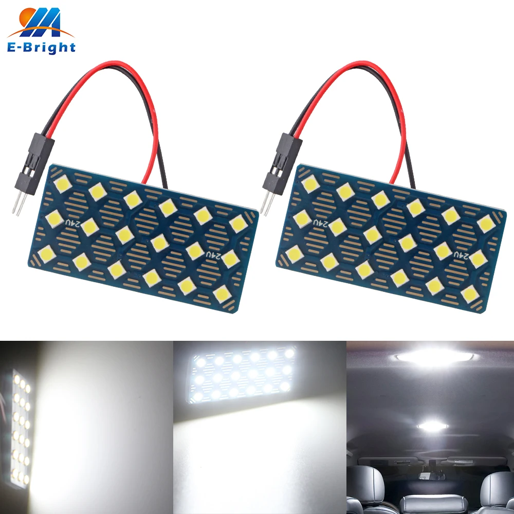 2pcs AC DC 12V 24V 3030 18 SMD W5W T10 Festoon LED Bulbs Nonpolarity Truck Car Door License Plate Reading Dome Light White 6500K |
