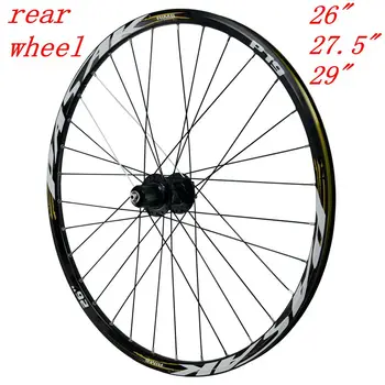 

26'' 29" 27.5inch 32Holes Disc Brake Mountain Bike rear Wheels Six Holes Centerlock MTB Bicycle rear Wheels 4 sealed bearings