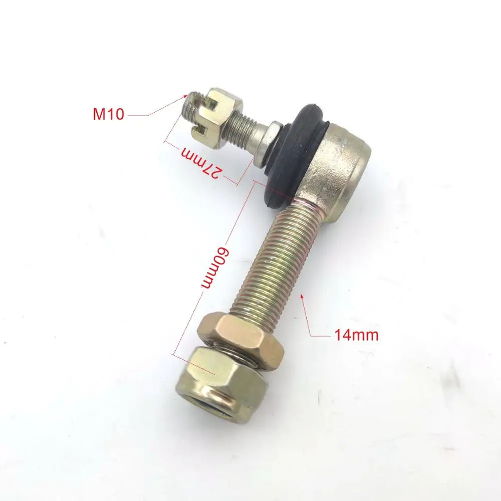 Joint Ball Head U-joint 10mm M10 / 12mm M12 / 14mm M14 Tie Rod End for Hummer LONGDING 250 ATV Quad UTV Accessories Turn Part