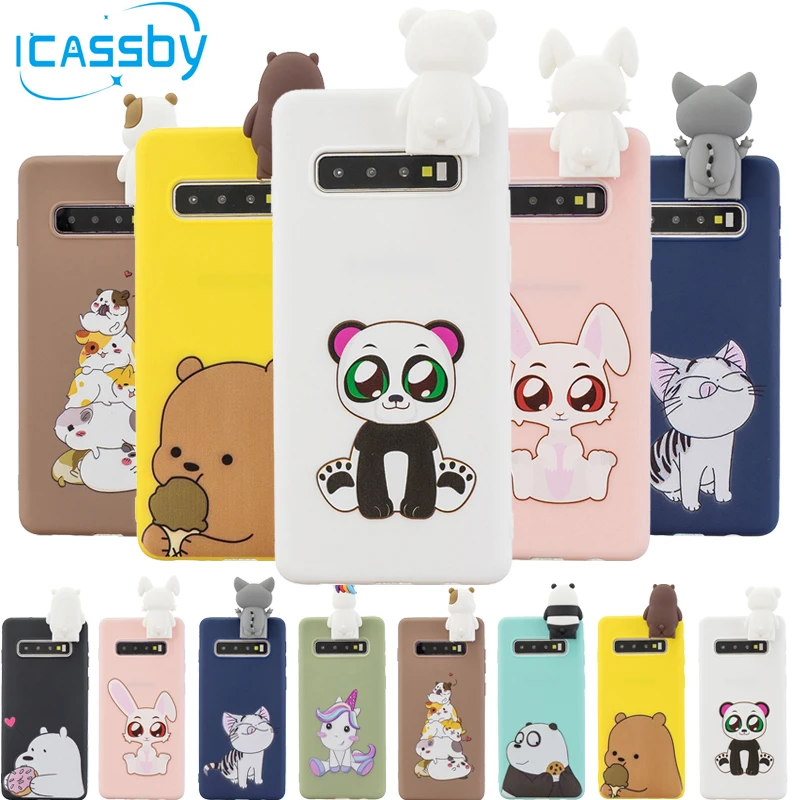 Чехол для samsung Galaxy S10, S9, S8 Plus, S10e, силиконовый чехол с милым 3D котом, TPU, мягкий чехол на заднюю панель для samsung Note 8, 9, 10 Pro, S9+, чехол